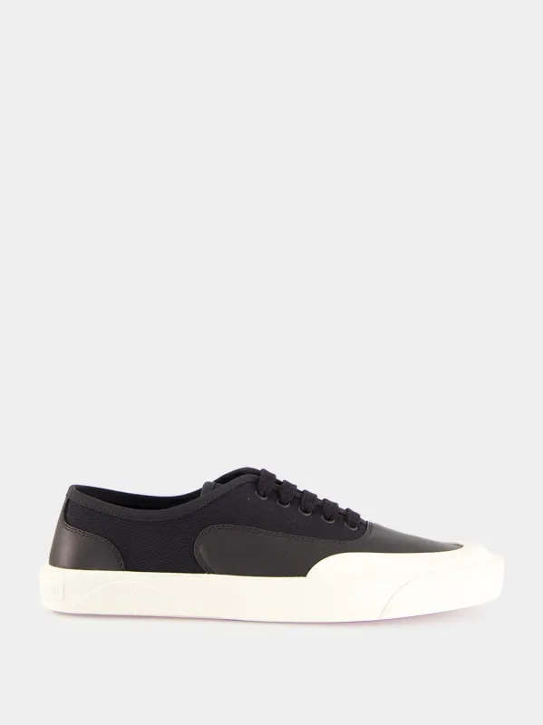 Black Tactical Skate Leather Sneakers made by Christian Louboutin