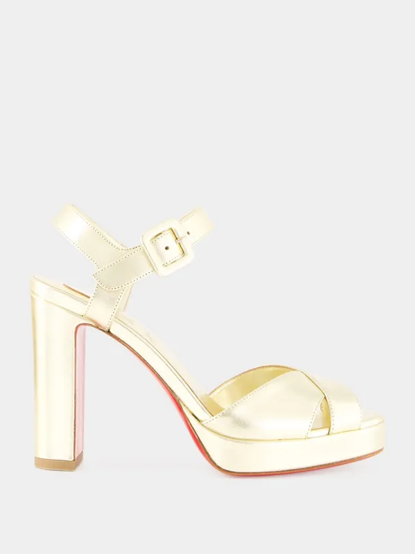 Platine Cora 100 Strappy Sandals made by Christian Louboutin