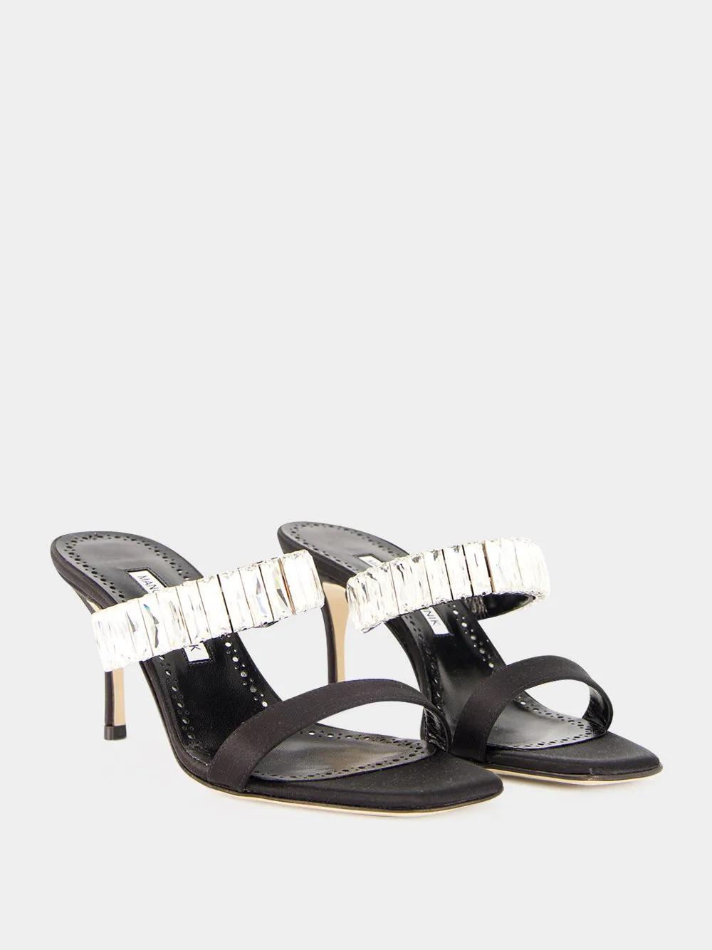 Black Sakobay 70 Satin Sandals sold by Fashion Clinic product image thumbnail 3