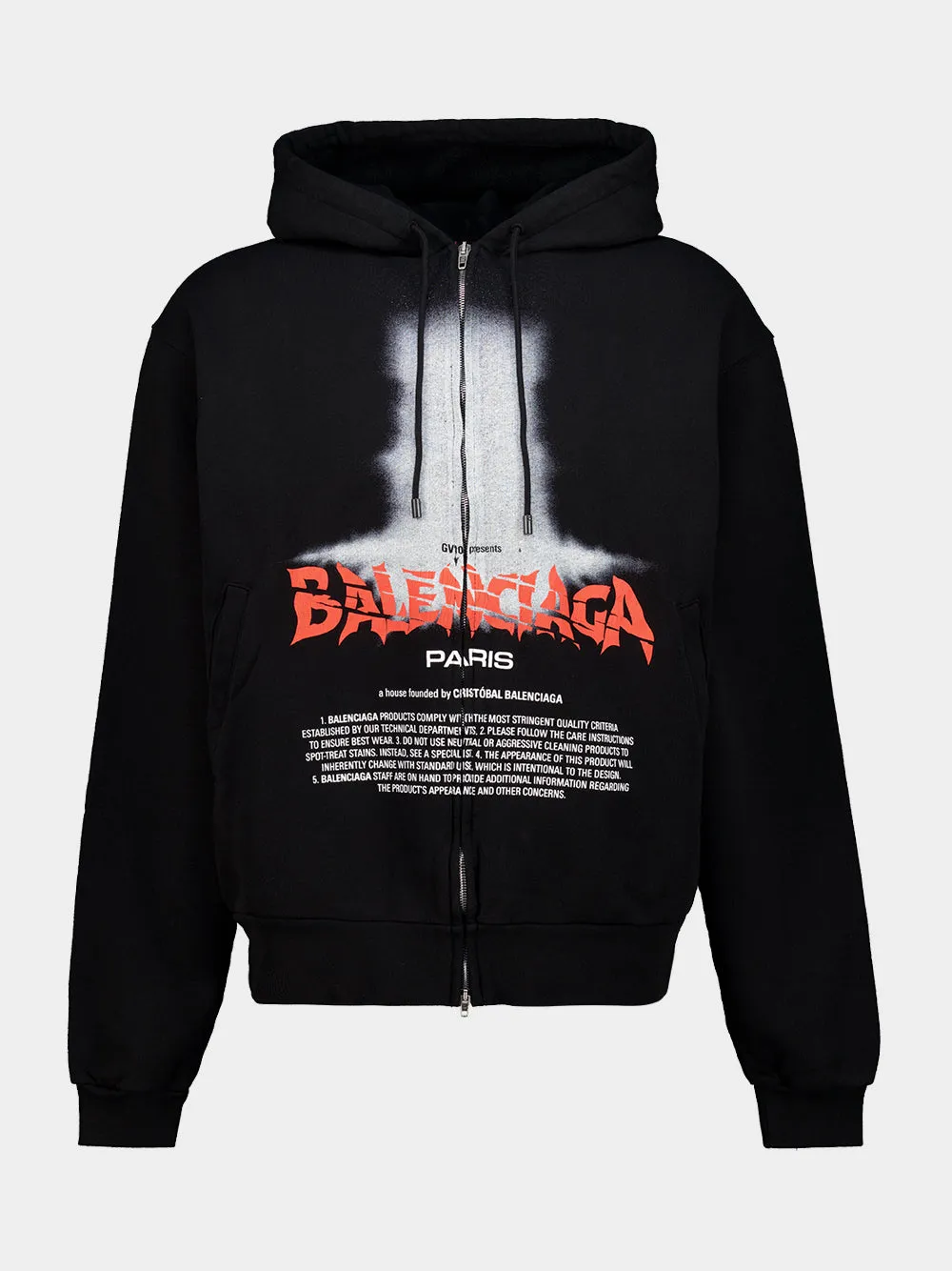 Black The Door Zip-Up Hooded Sweatshirt sold by Fashion Clinic product image thumbnail 2