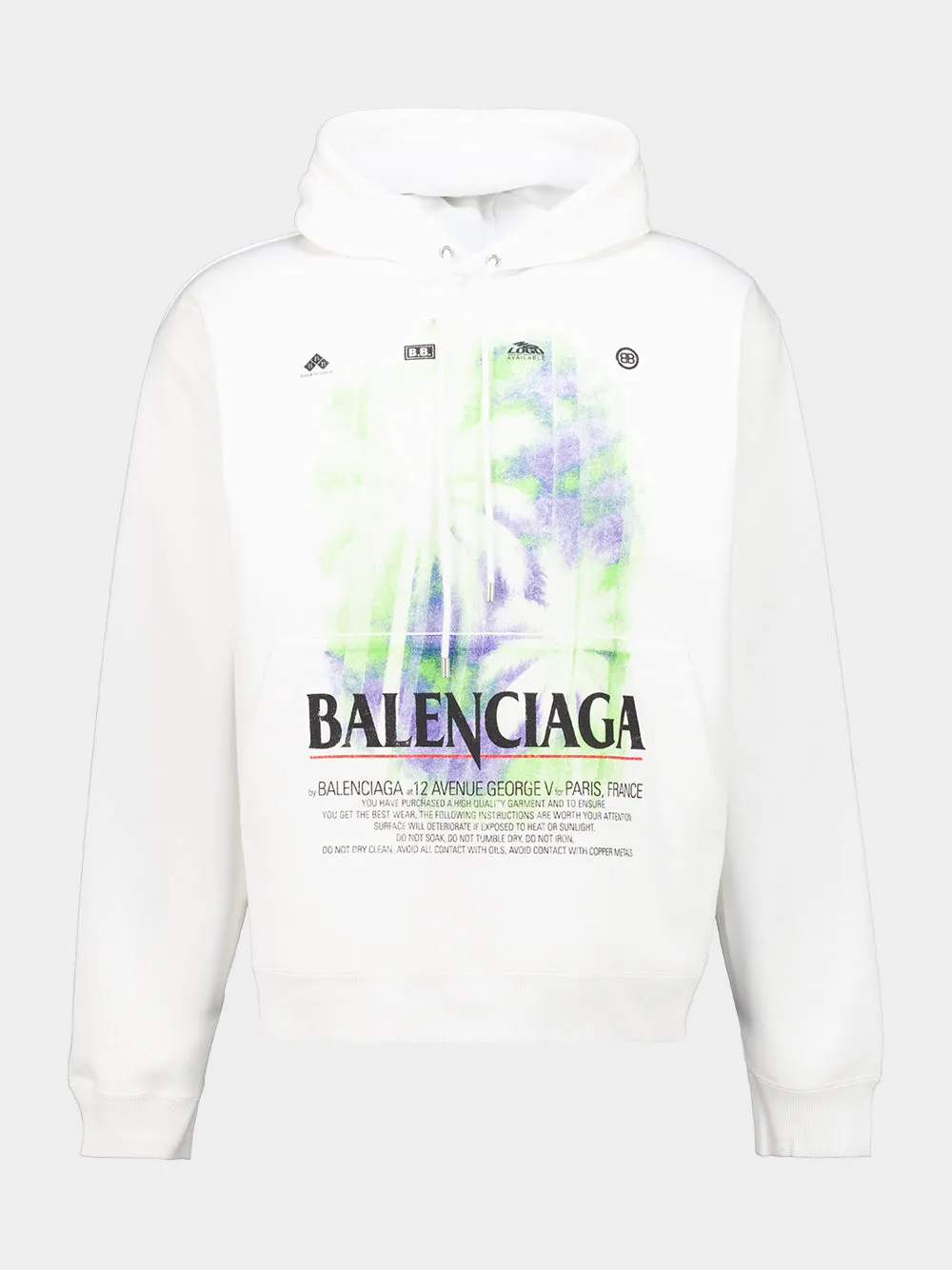 White Oversized The Window Medium Hooded Sweatshirt sold by Fashion Clinic