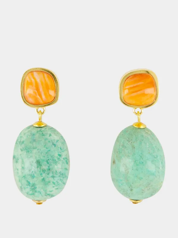 Citrus Splash Drop Earrings made by Lizzie Fortunato