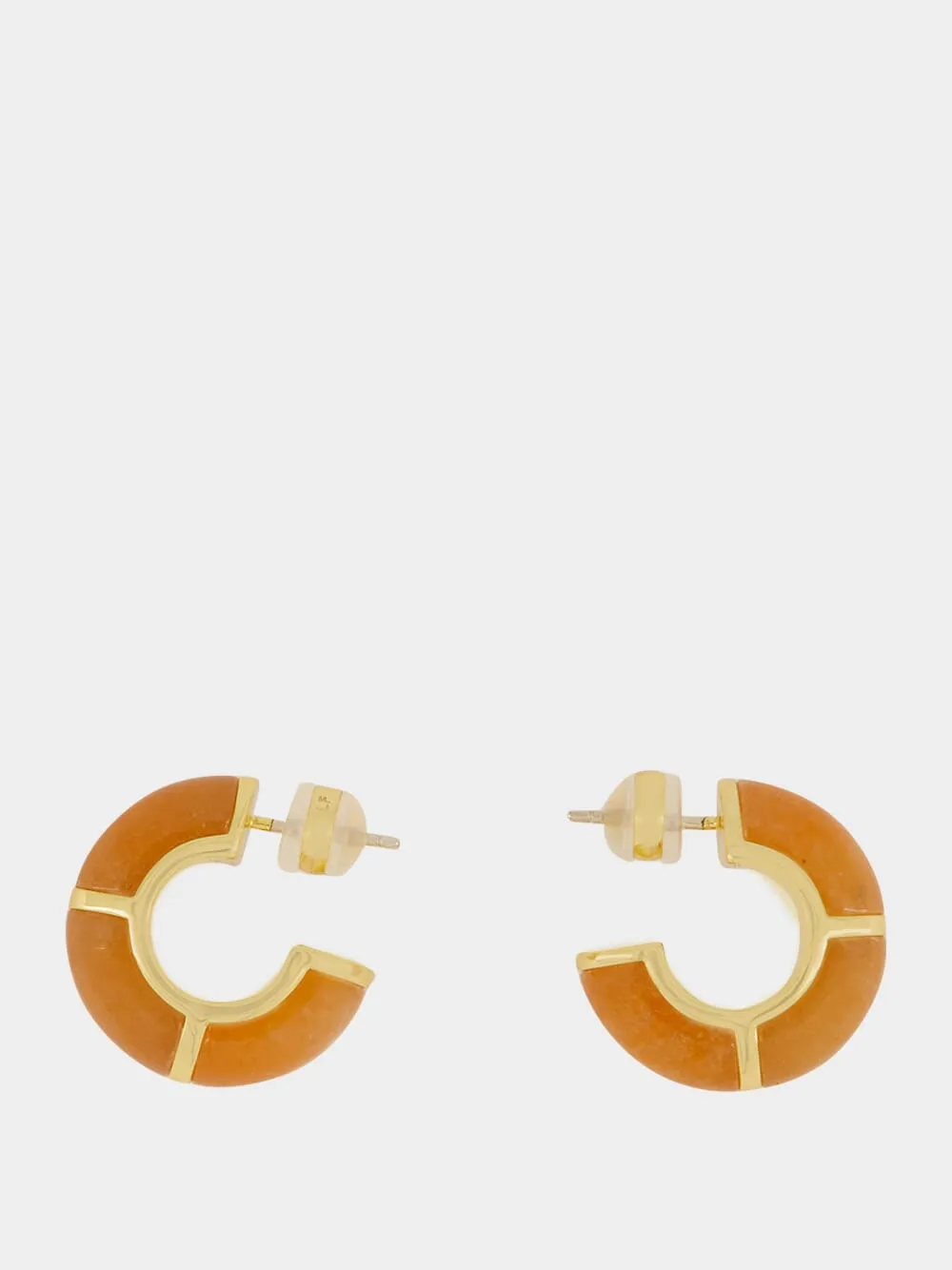 Peach Zellige Hoop Earrings sold by Fashion Clinic product image thumbnail 3