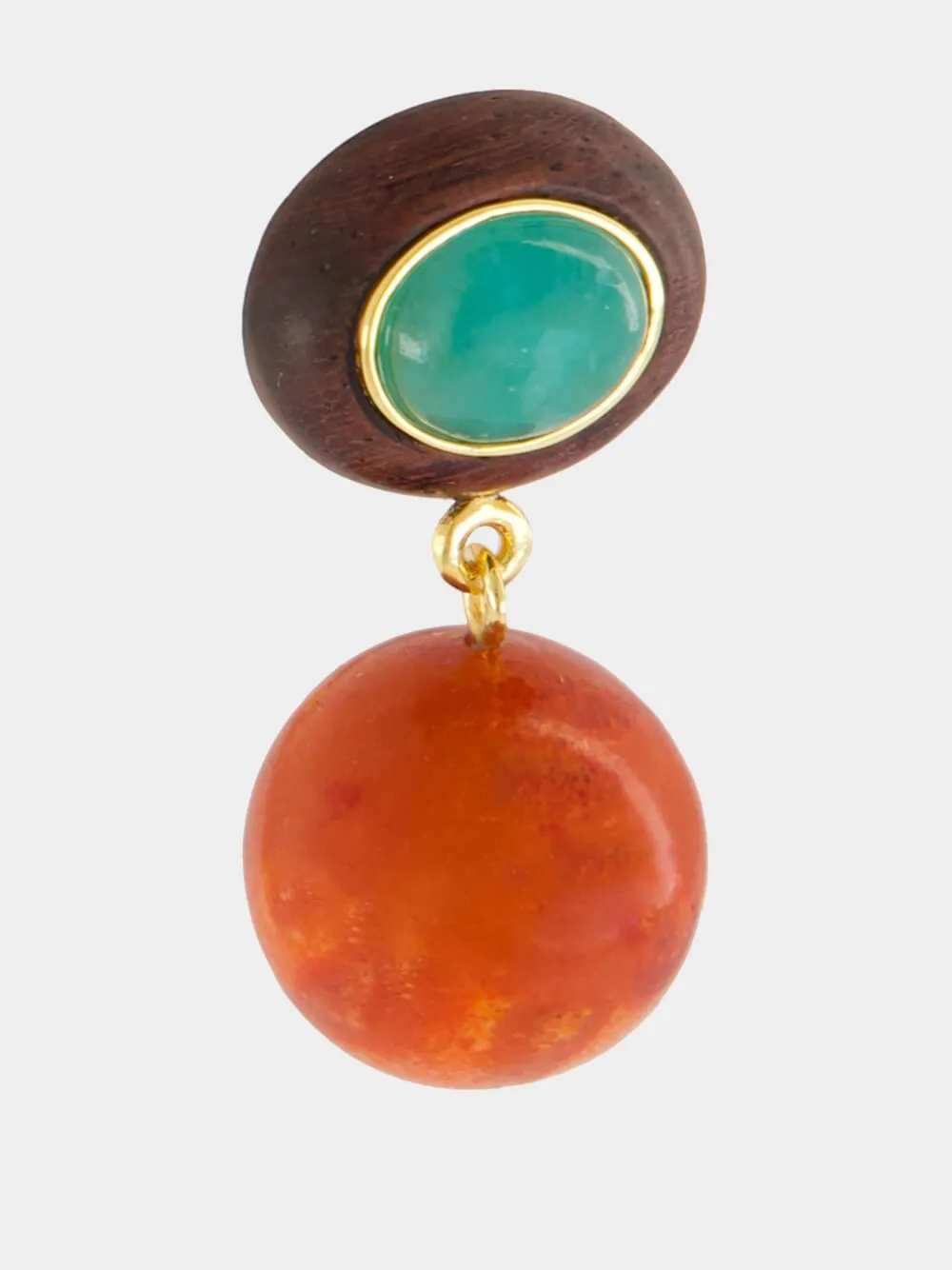 Coral Laurel Drop Earrings sold by Fashion Clinic product image thumbnail 4