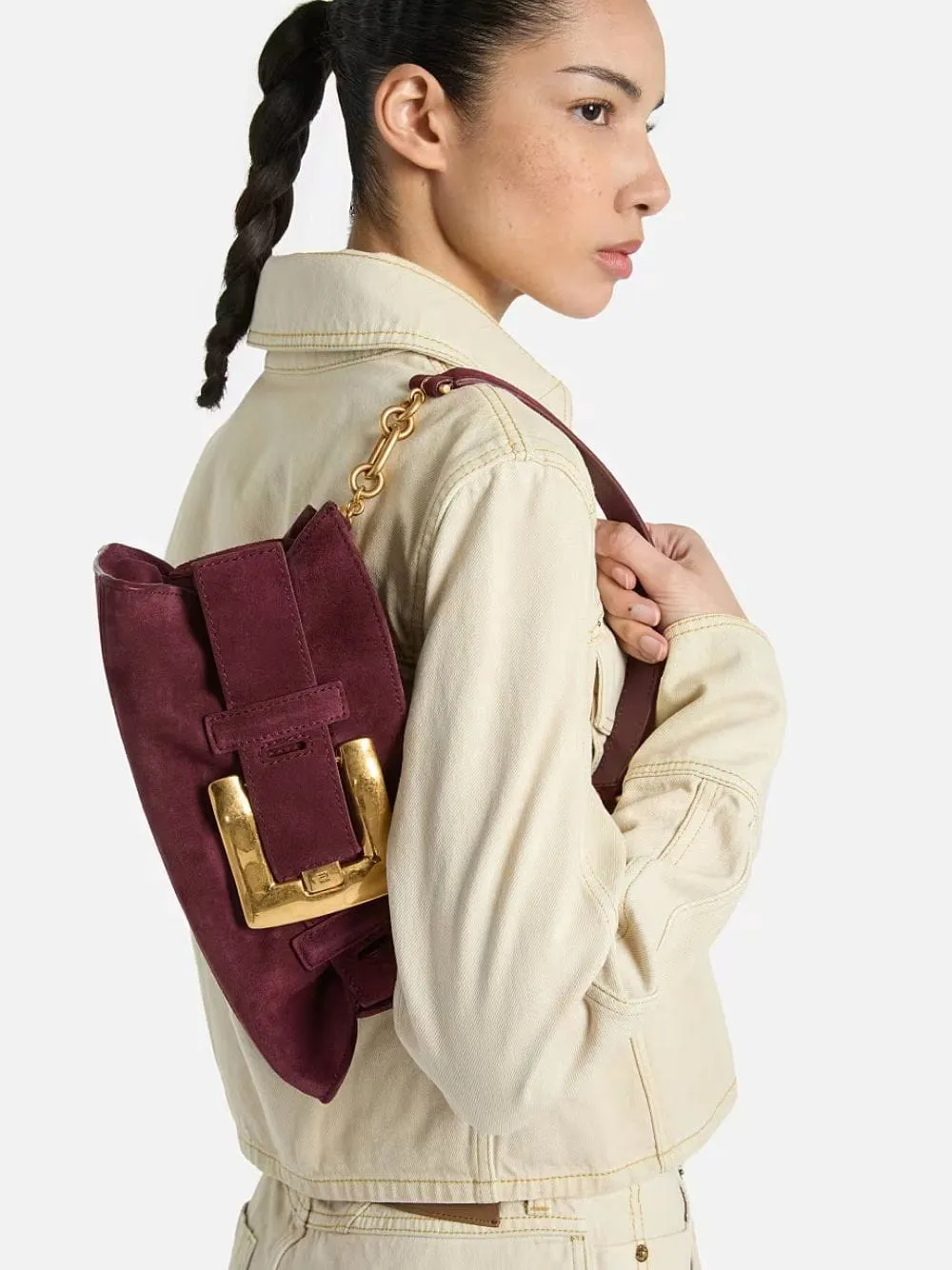 Red Anthem Mini Suede Bag sold by Fashion Clinic product image thumbnail 2
