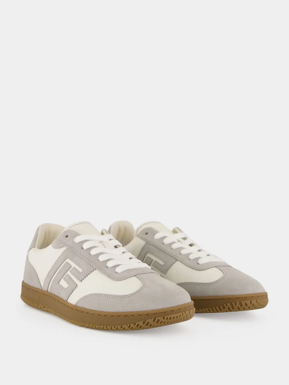 Light Grey Swan Leather Trainers sold by Fashion Clinic product image thumbnail 3