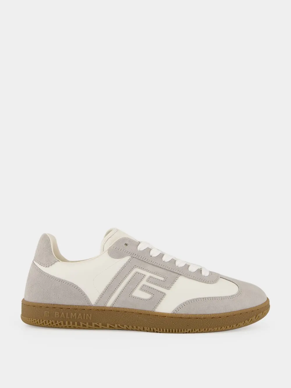 Light Grey Swan Leather Trainers sold by Fashion Clinic