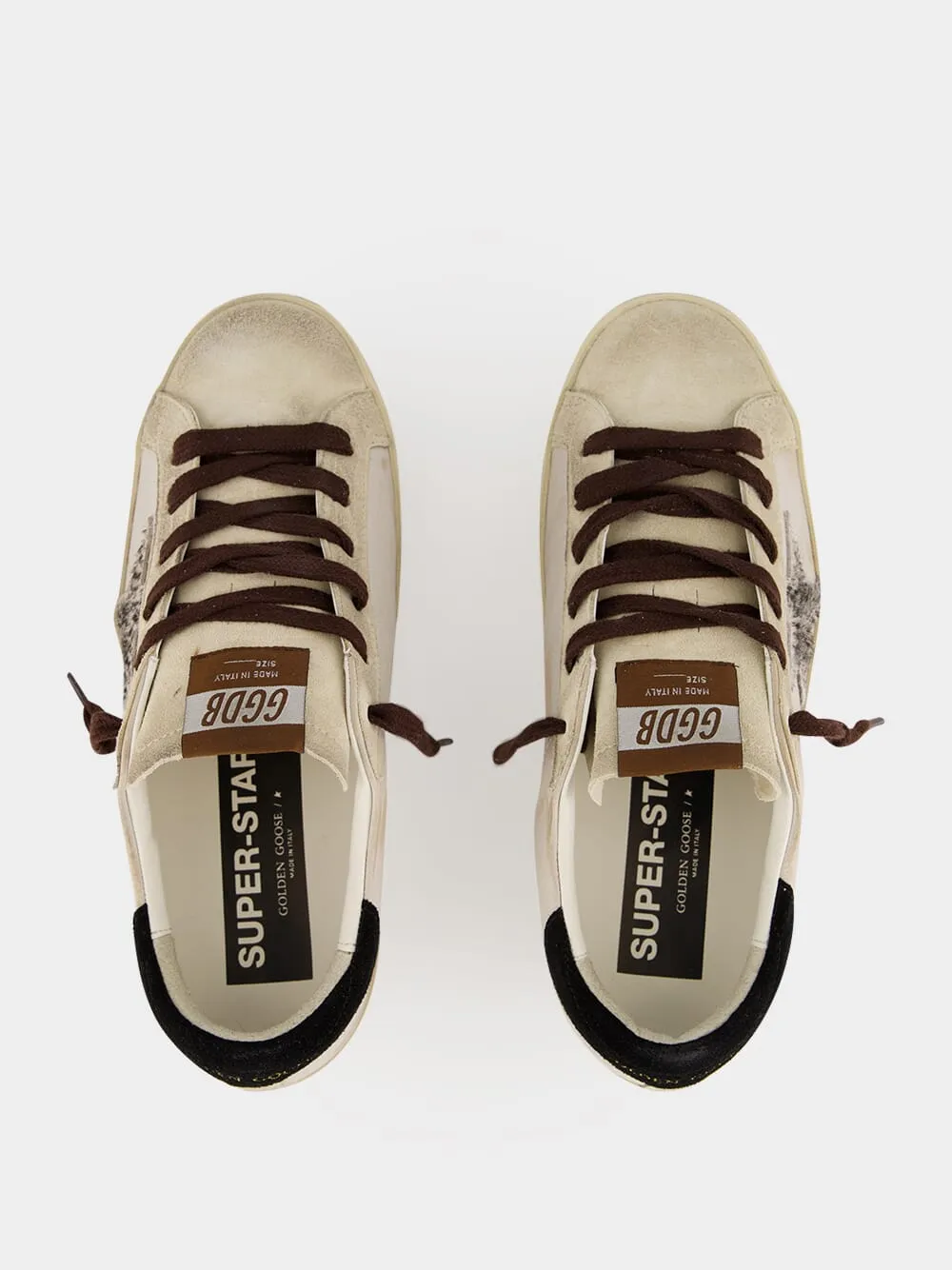 Seed Pearl and Black Super-Star Sneakers sold by Fashion Clinic product image thumbnail 4