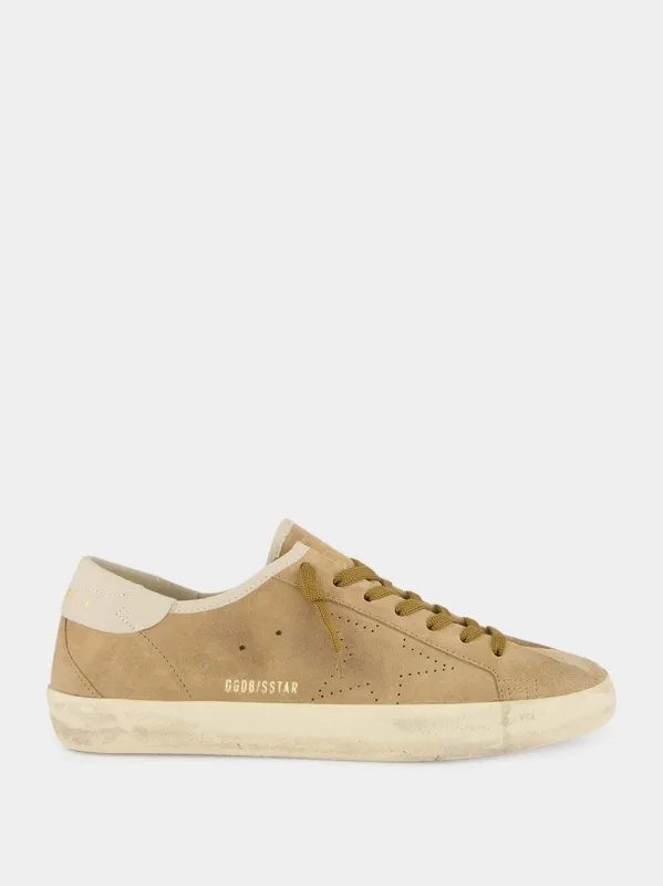 Tabacco and Cream Super-Star Suede Sneakers made by Golden Goose