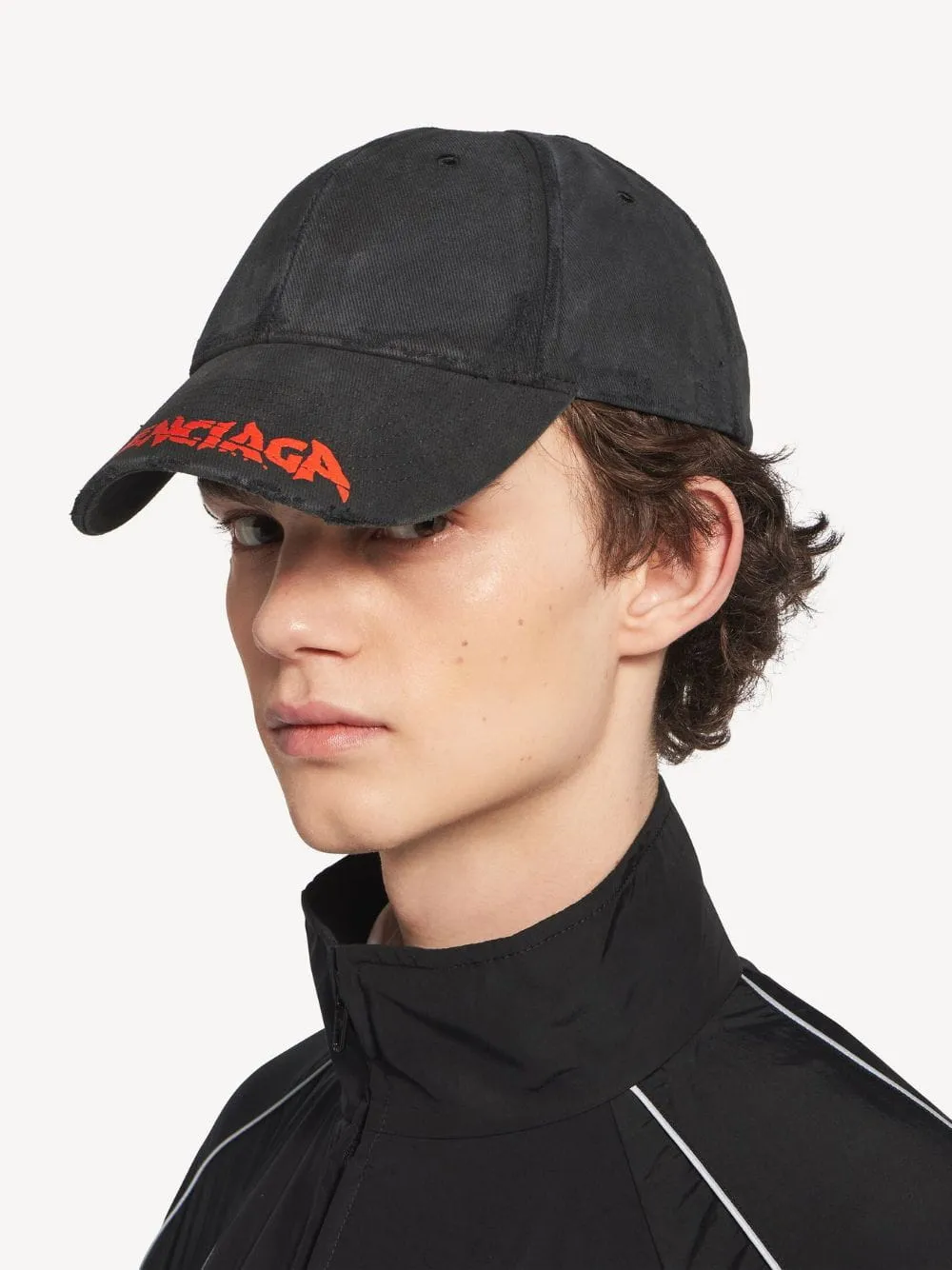 Black Logo Cotton Cap sold by Fashion Clinic product image thumbnail 2