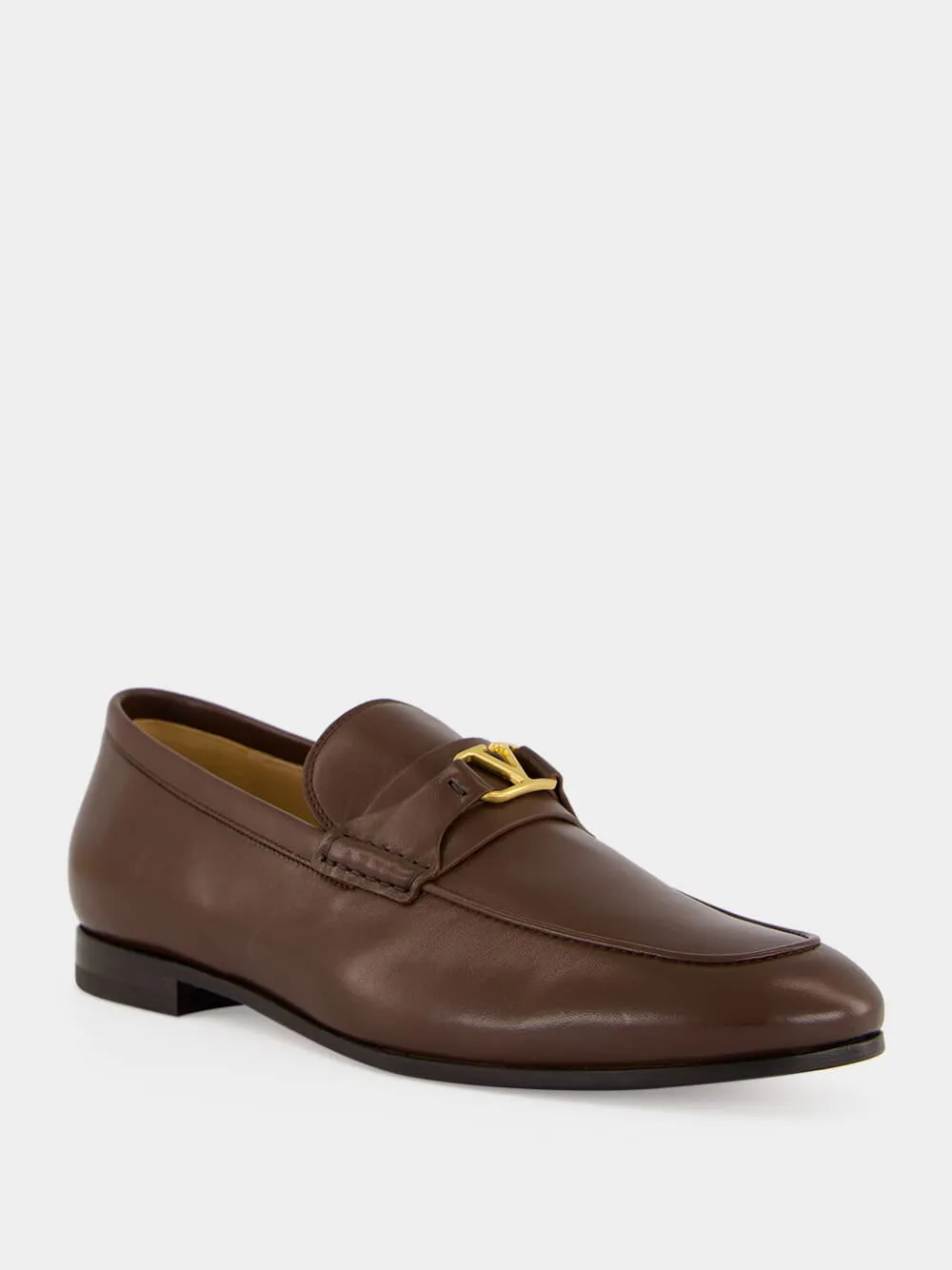 Brown VLogo Signature Nappa Loafers sold by Fashion Clinic product image thumbnail 2