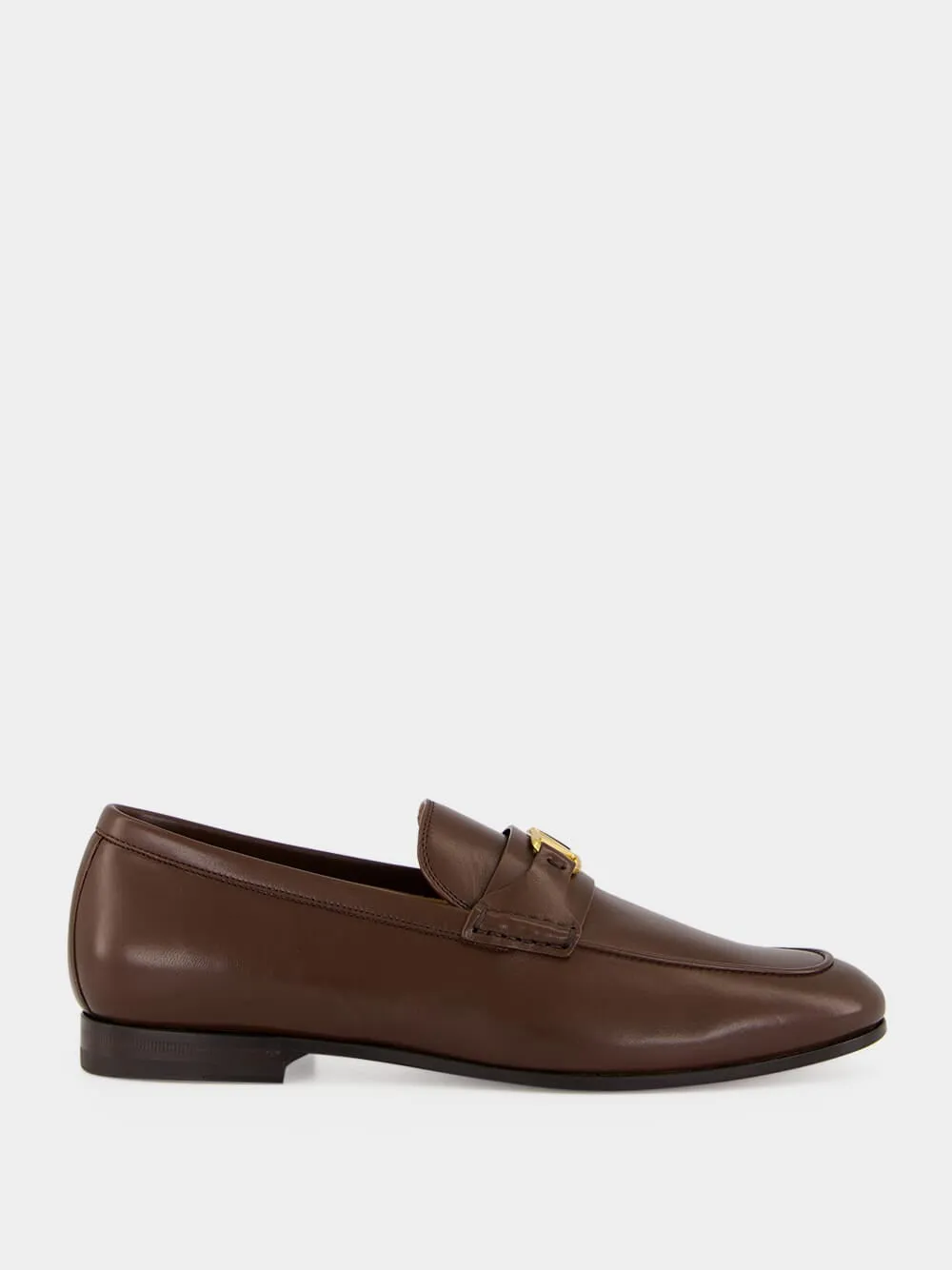 Brown VLogo Signature Nappa Loafers sold by Fashion Clinic