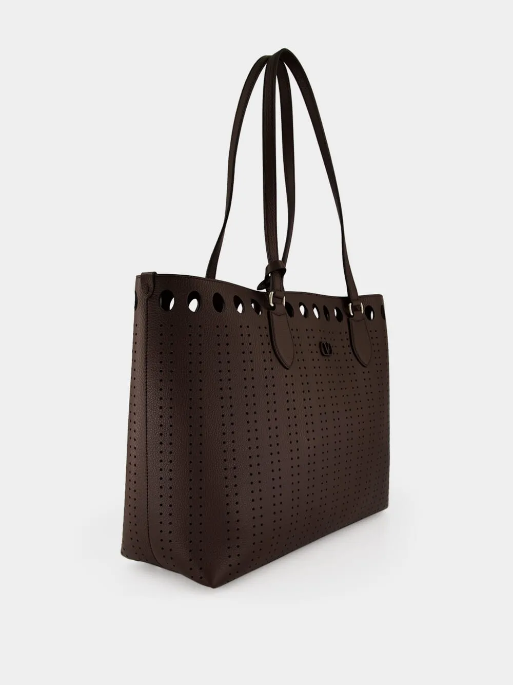 Brown Dottie Medium Shopping Bag sold by Fashion Clinic product image thumbnail 3