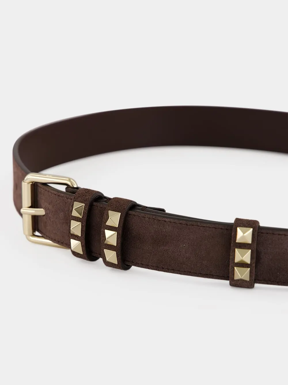 Ebony Rockstud Suede Belt sold by Fashion Clinic product image thumbnail 4