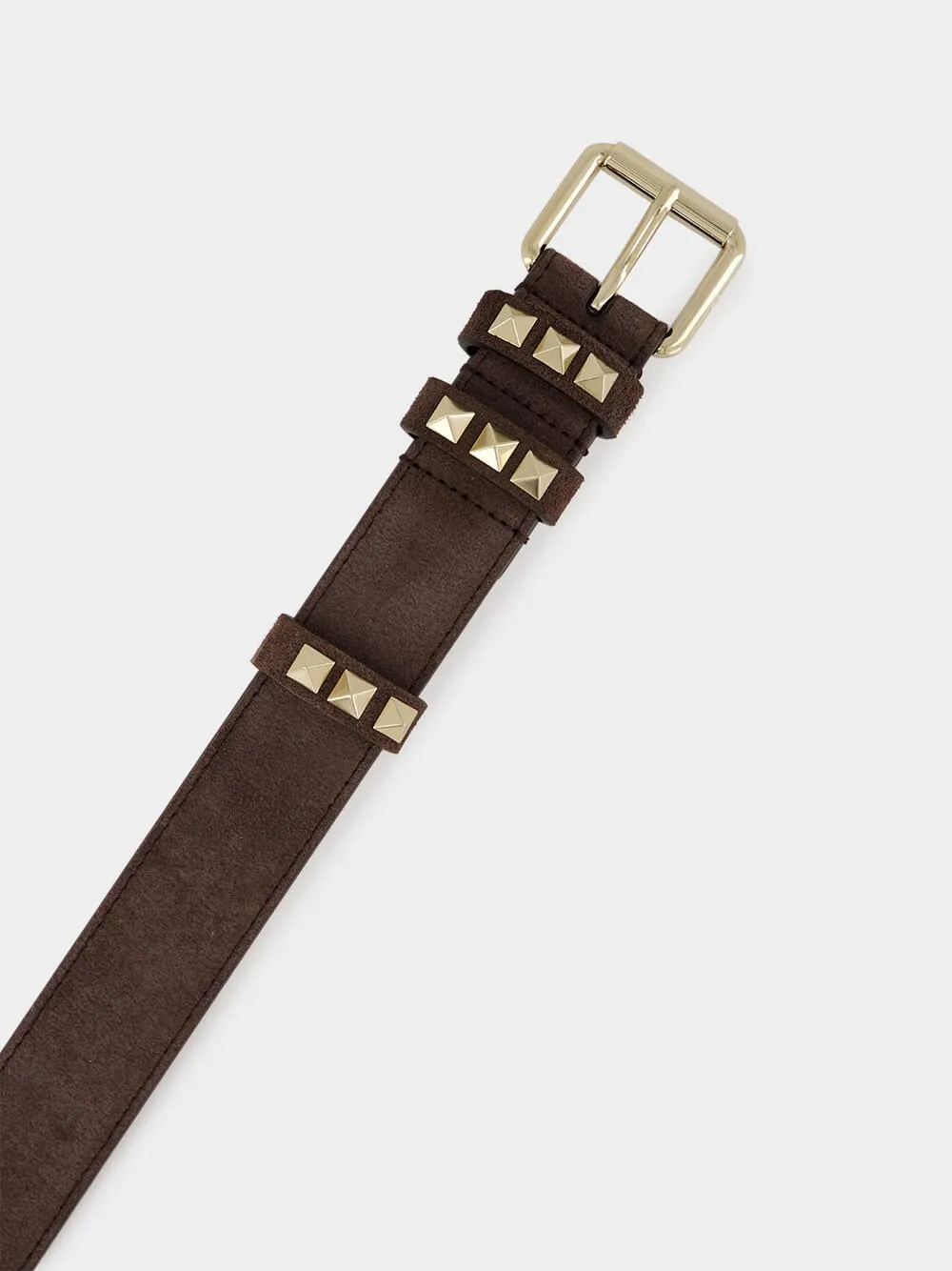 Ebony Rockstud Suede Belt sold by Fashion Clinic product image thumbnail 3