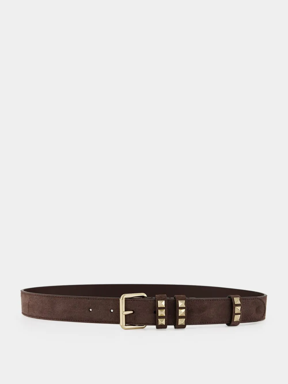 Ebony Rockstud Suede Belt sold by Fashion Clinic