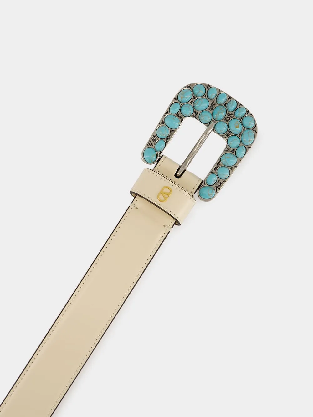 Butter VLogo Signature Leather Belt sold by Fashion Clinic product image thumbnail 3