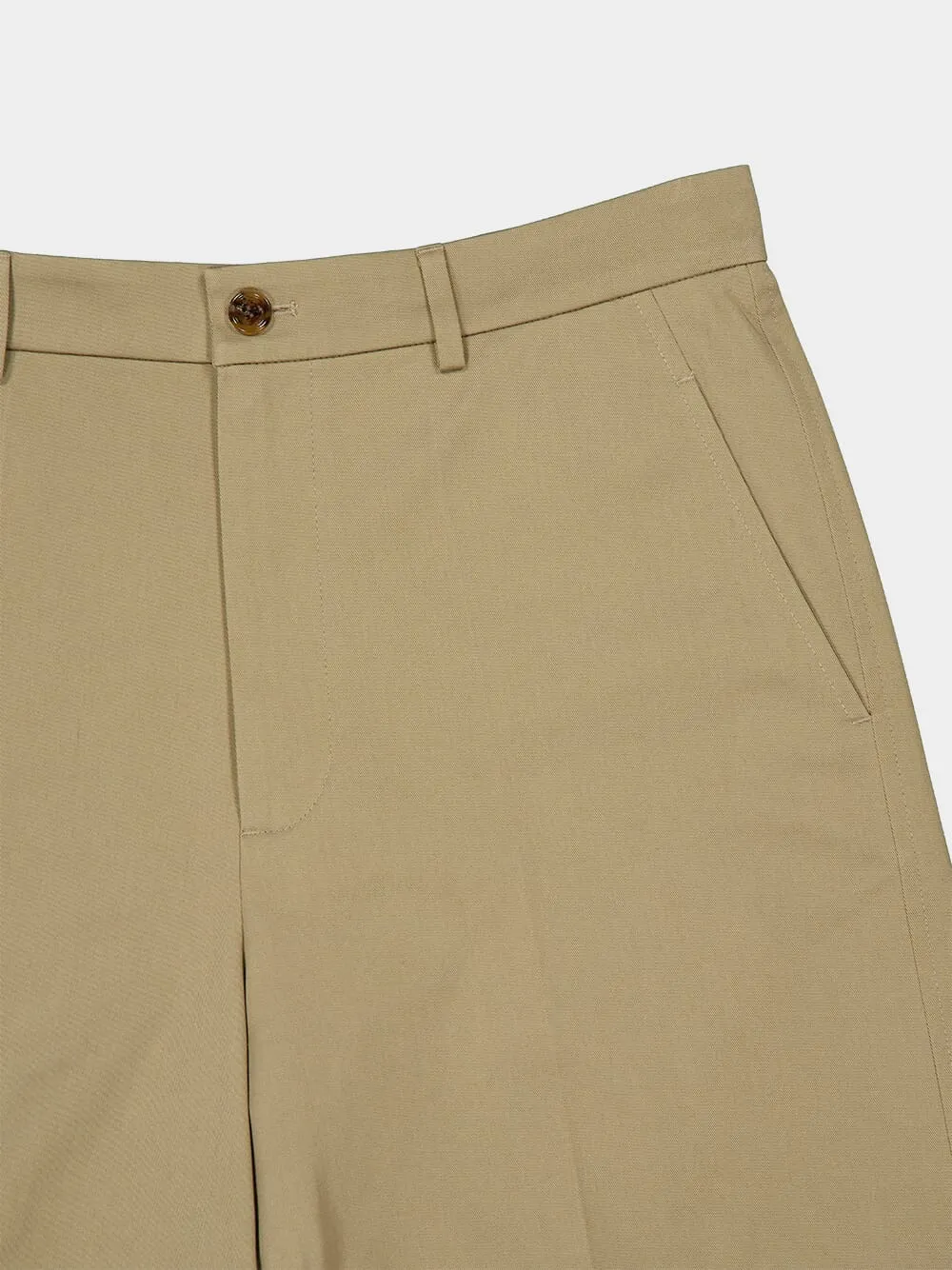 Beige Cotton Gabardine Bermuda Shorts sold by Fashion Clinic product image thumbnail 5
