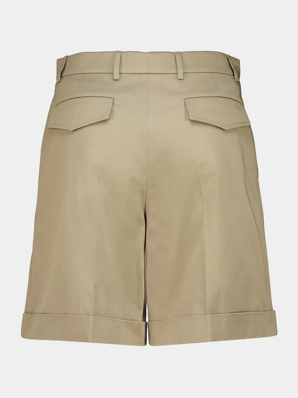 Beige Cotton Gabardine Bermuda Shorts sold by Fashion Clinic product image thumbnail 4