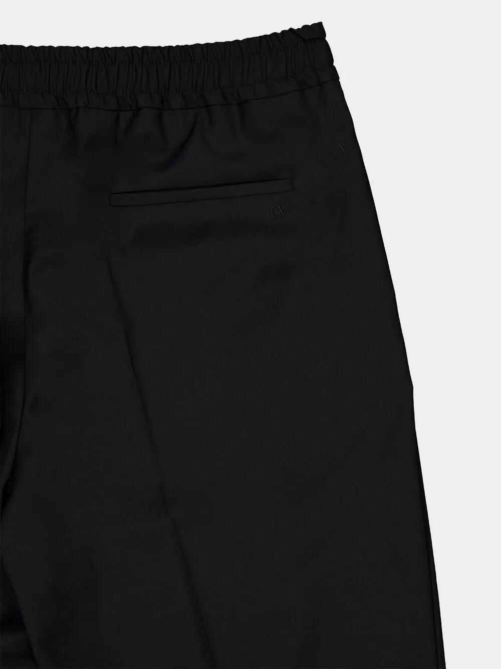 Black Straight Fit Wool Mohair Trousers sold by Fashion Clinic product image thumbnail 4