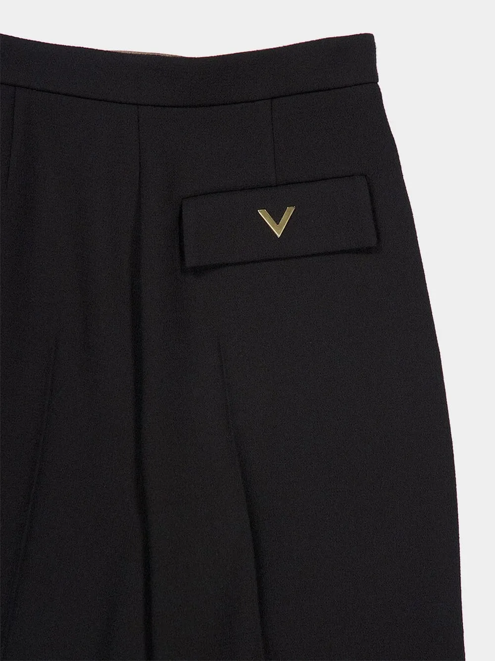 Black Wool Tailored Bermuda Shorts sold by Fashion Clinic product image thumbnail 4