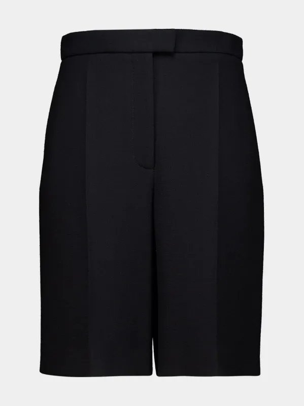 Black Wool Tailored Bermuda Shorts made by Valentino Garavani