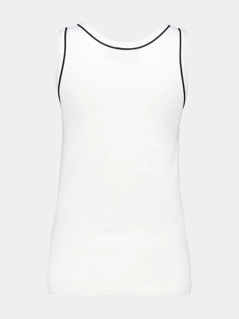 White Cotton Jersey Tank Top sold by Fashion Clinic product image thumbnail 2