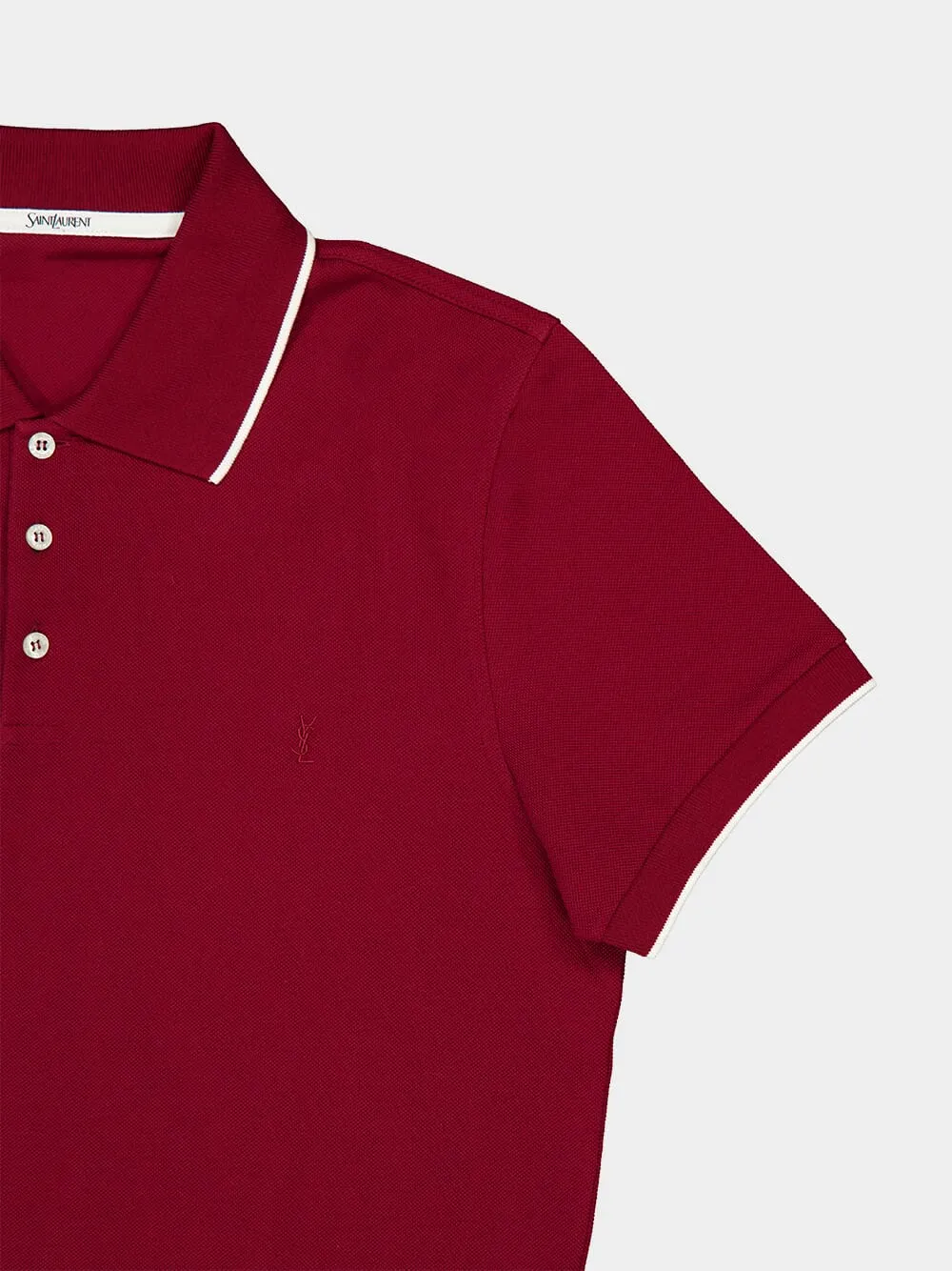 Bordeaux Cassandre Cotton Piqué Polo sold by Fashion Clinic product image thumbnail 4