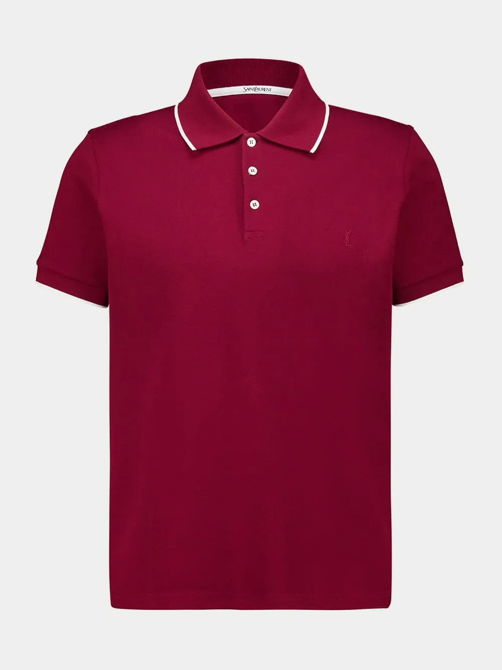 Bordeaux Cassandre Cotton Piqué Polo sold by Fashion Clinic