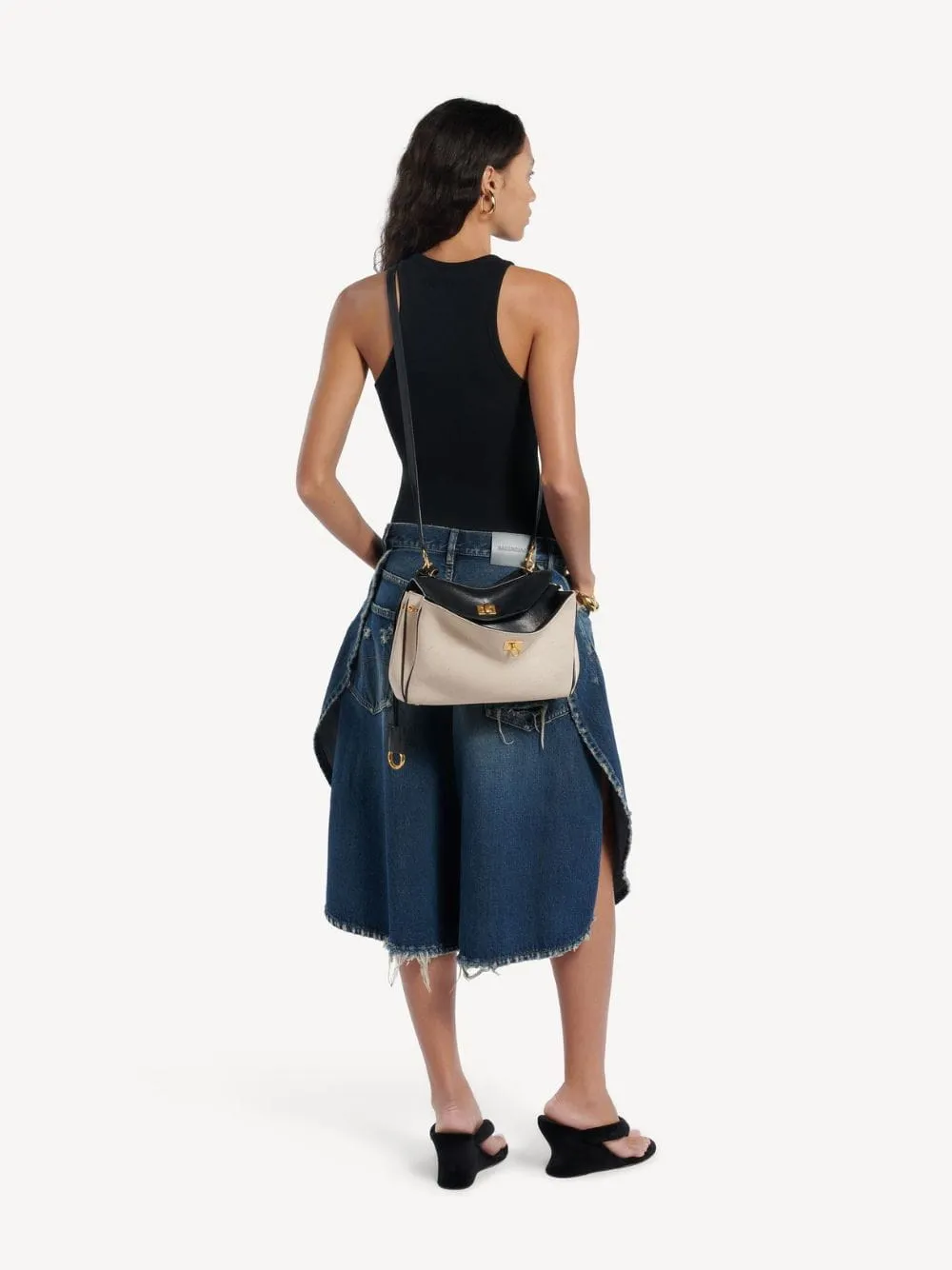 Beige and Black Rodeo Small Handbag sold by Fashion Clinic product image thumbnail 4