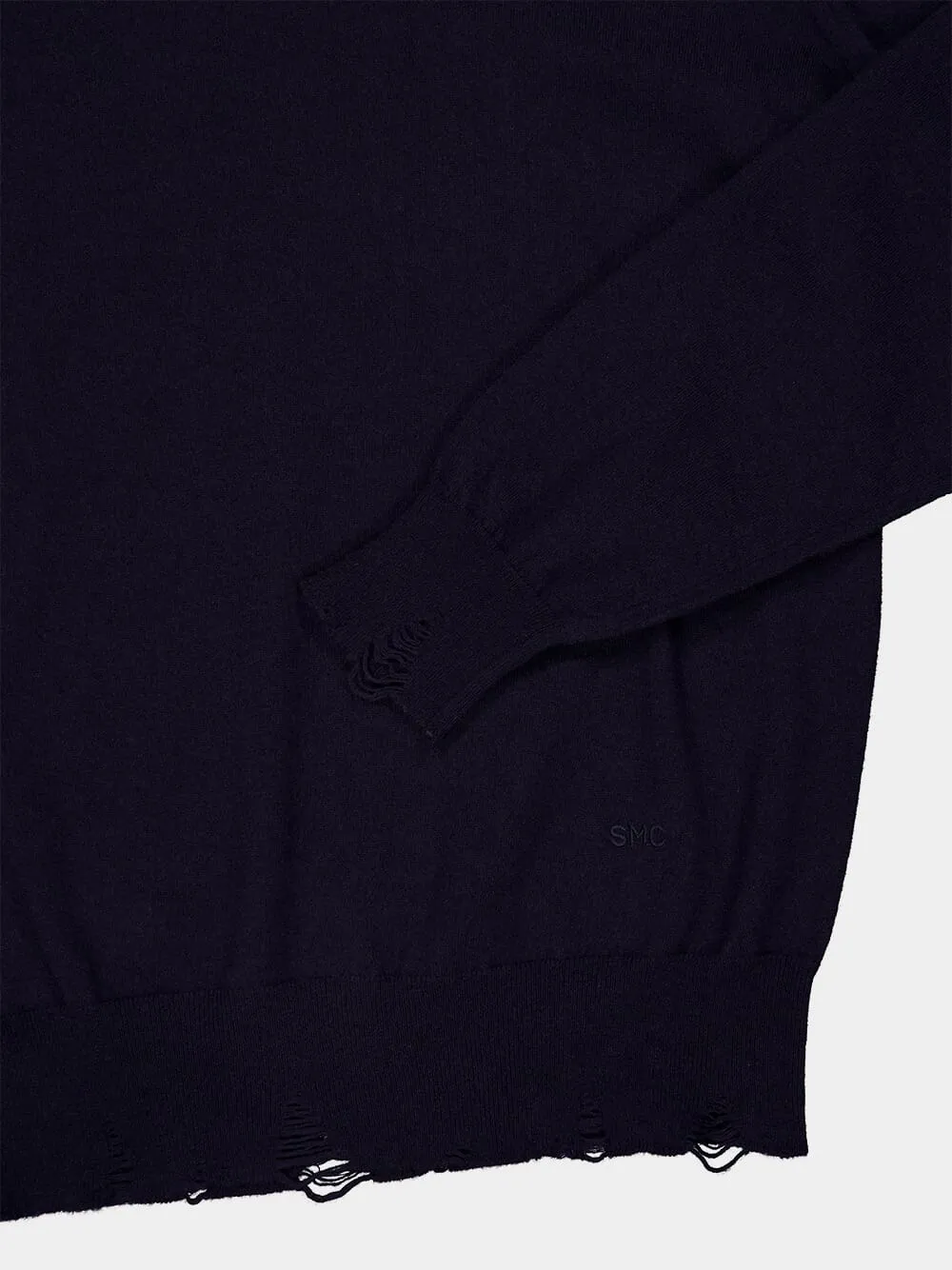 Midnight Blue Merino Wool Jumper sold by Fashion Clinic product image thumbnail 4