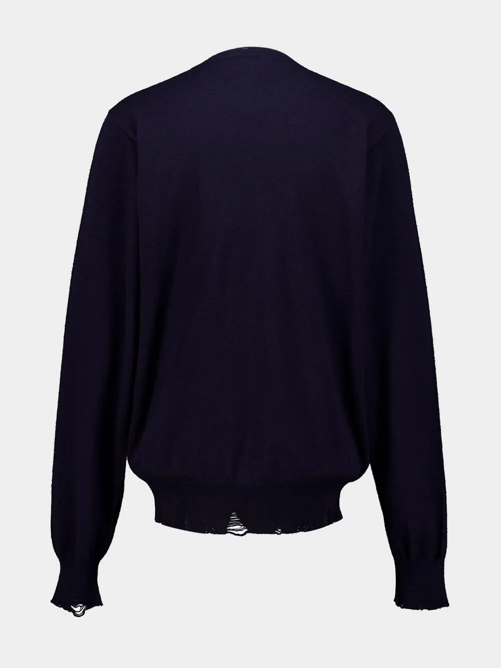 Midnight Blue Merino Wool Jumper sold by Fashion Clinic product image thumbnail 2