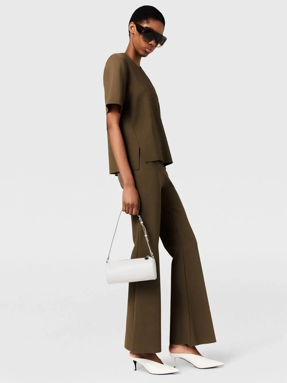 Brown Compact Knit Trousers sold by Fashion Clinic product image thumbnail 2