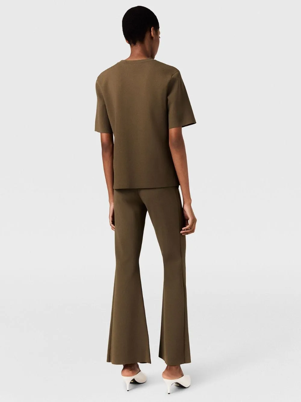 Brown Compact Knit Trousers sold by Fashion Clinic product image thumbnail 4