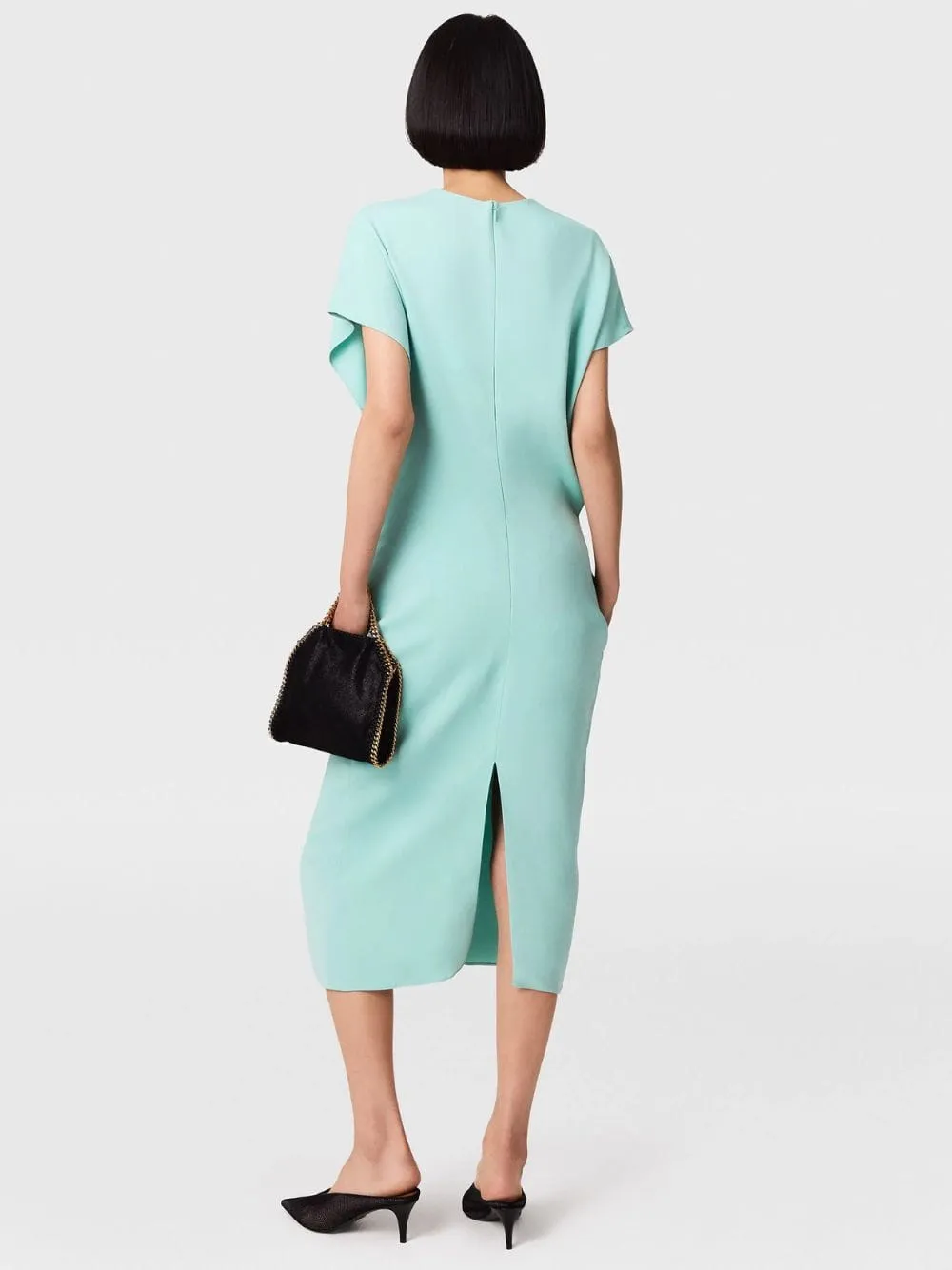 Mint V-Neck Midi Dress sold by Fashion Clinic product image thumbnail 3