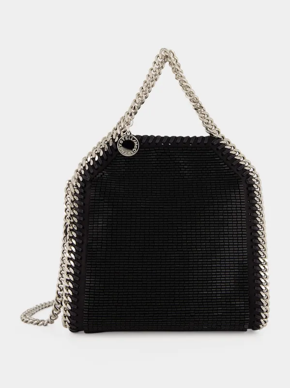 Black Falabella Beaded Tiny Tote made by Stella McCartney