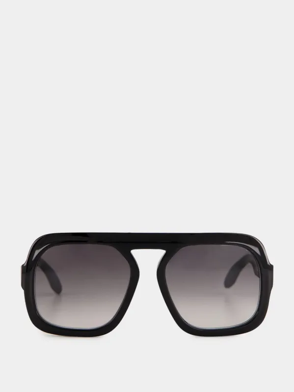Black 1997 Oversized Sunglasses made by Fashion Clinic