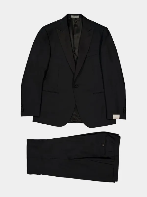 Black Pure Wool Smoking Suit made by Corneliani