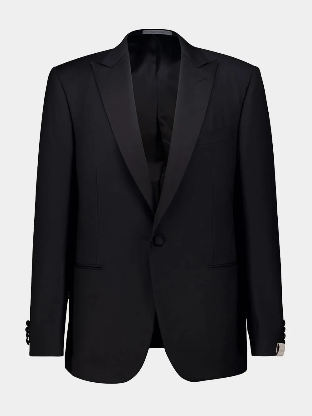 Black Pure Wool Smoking Suit sold by Fashion Clinic product image thumbnail 2