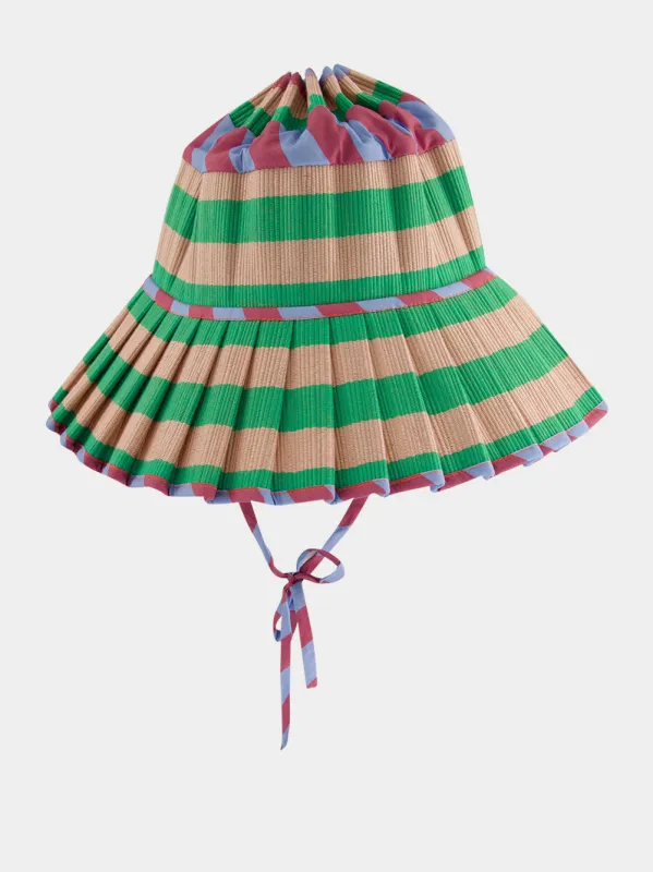 Stripe Spritz Luxe Capri Hat made by Fashion Clinic