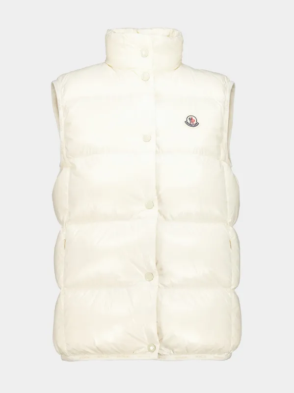 White Badia Down Gilet made by Moncler