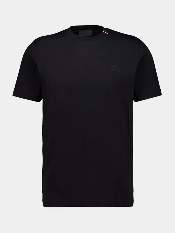Black Logo Cotton T-Shirt made by Moncler