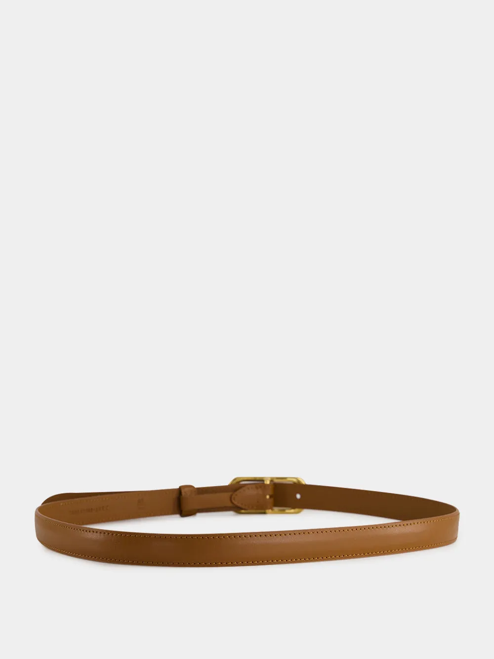 Brown Leather FF Thin Belt sold by Fashion Clinic product image thumbnail 2