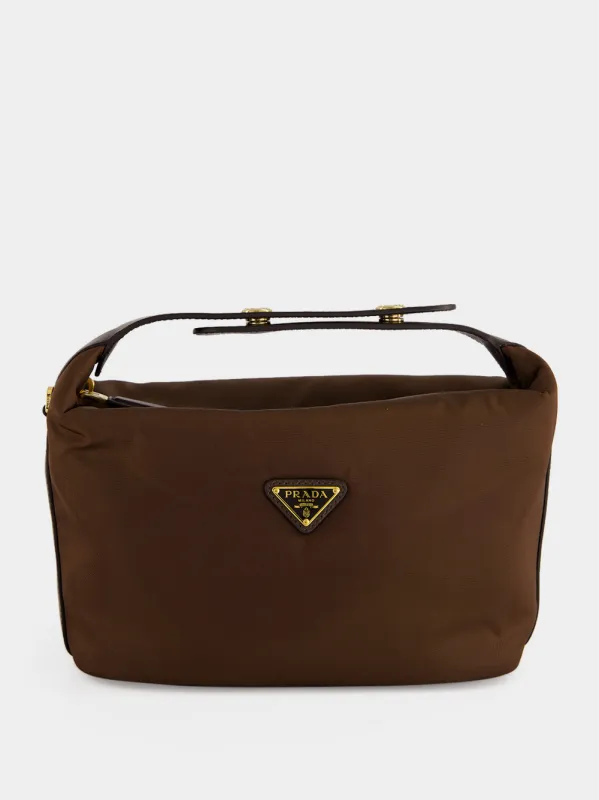 Sienna Brown Chérie Re-Nylon Mini Bag made by Prada