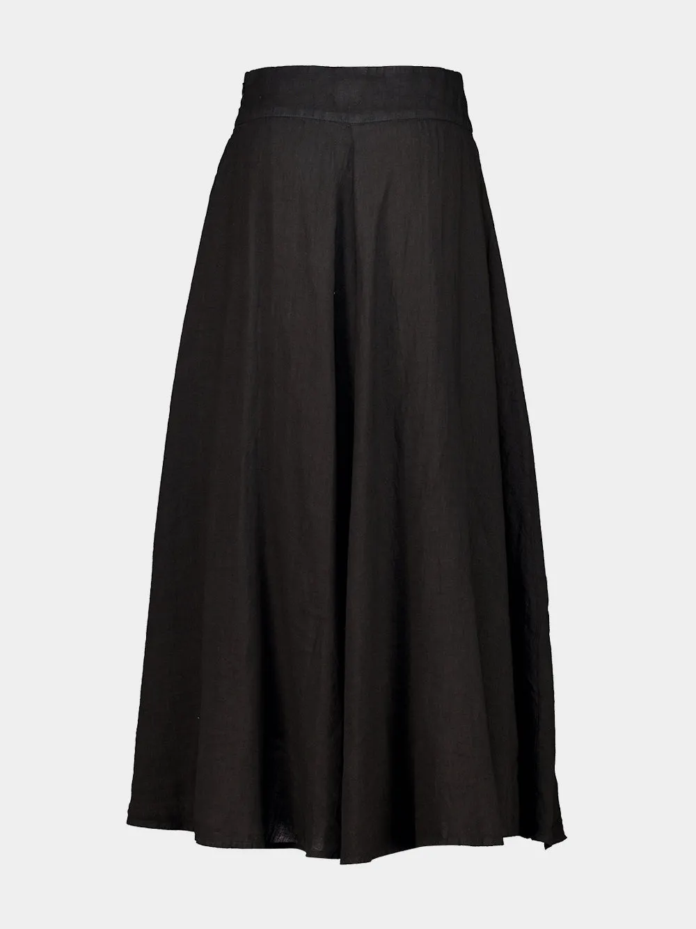 Black Cotton Linen Maxi Skirt sold by Fashion Clinic product image thumbnail 2