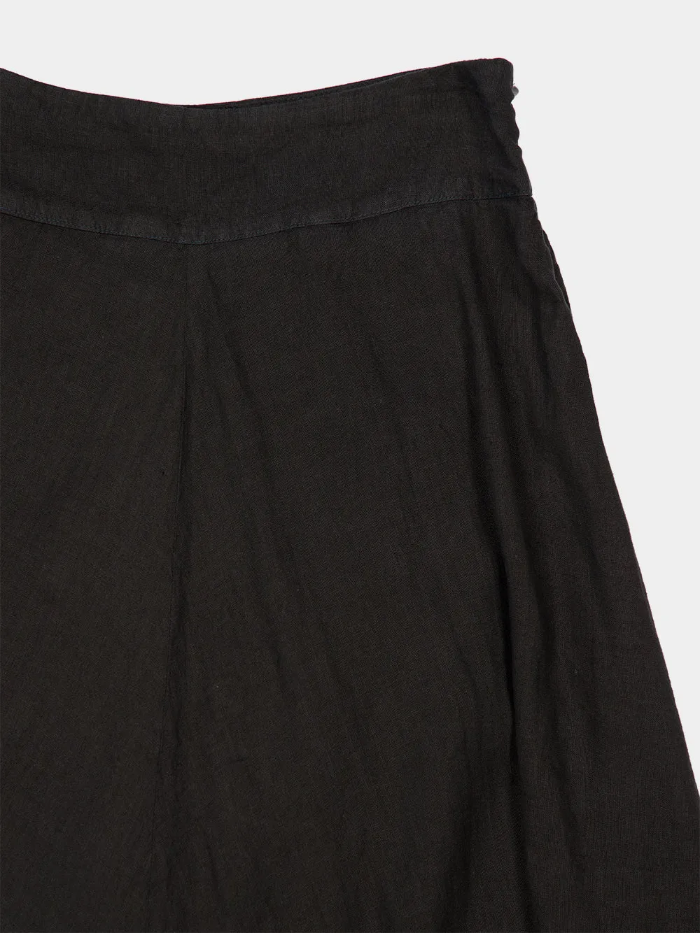 Black Cotton Linen Maxi Skirt sold by Fashion Clinic product image thumbnail 3