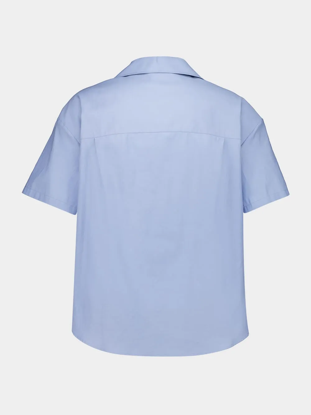 Blue Vintage Herringbone Poplin Shirt sold by Fashion Clinic product image thumbnail 4