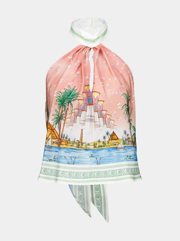 Ethereal Silk Scarf Top made by Casablanca