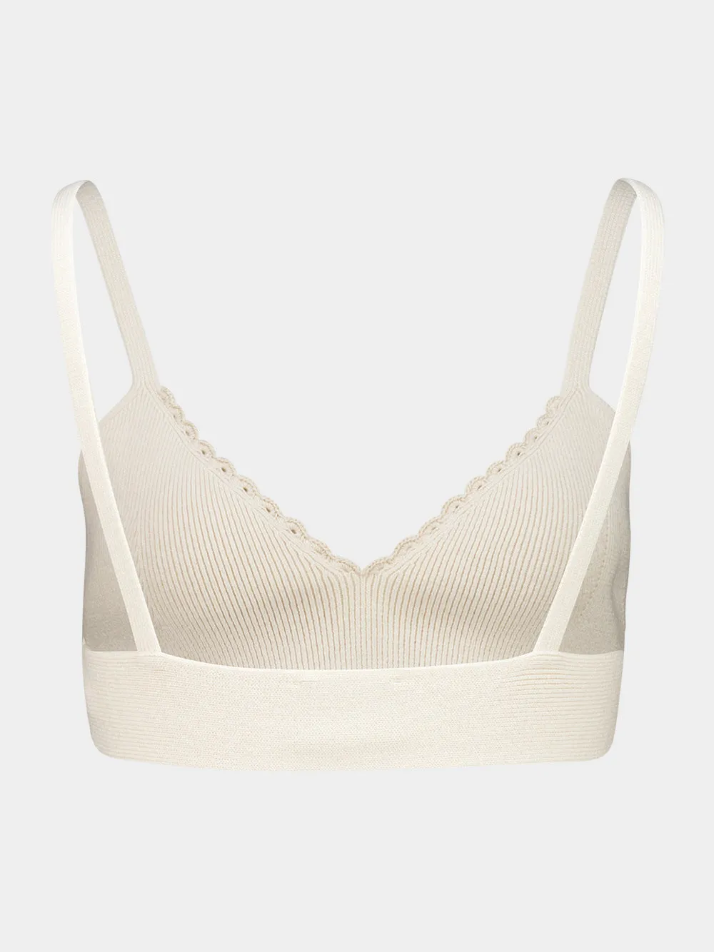Ivory Cima Knitted Cotton Crop Top sold by Fashion Clinic product image thumbnail 2