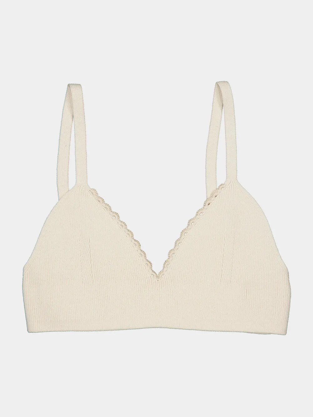 Ivory Cima Knitted Cotton Crop Top sold by Fashion Clinic product image thumbnail 4